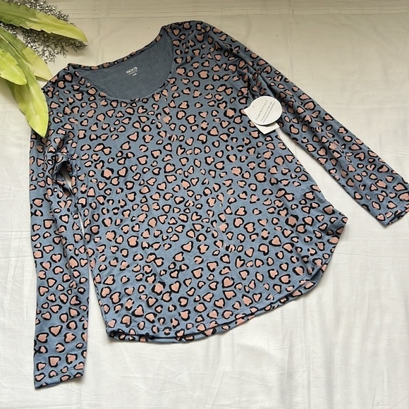 ⭐️nwt Ricki’s Eco-Friendly Printed Scoop Neck Hacci Tee⭐️ - Picture 5 of 11